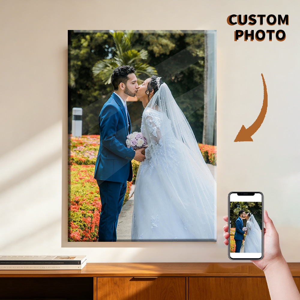 Art Print Framed - 1 Stück personalisierte Fotos auf Leinwand