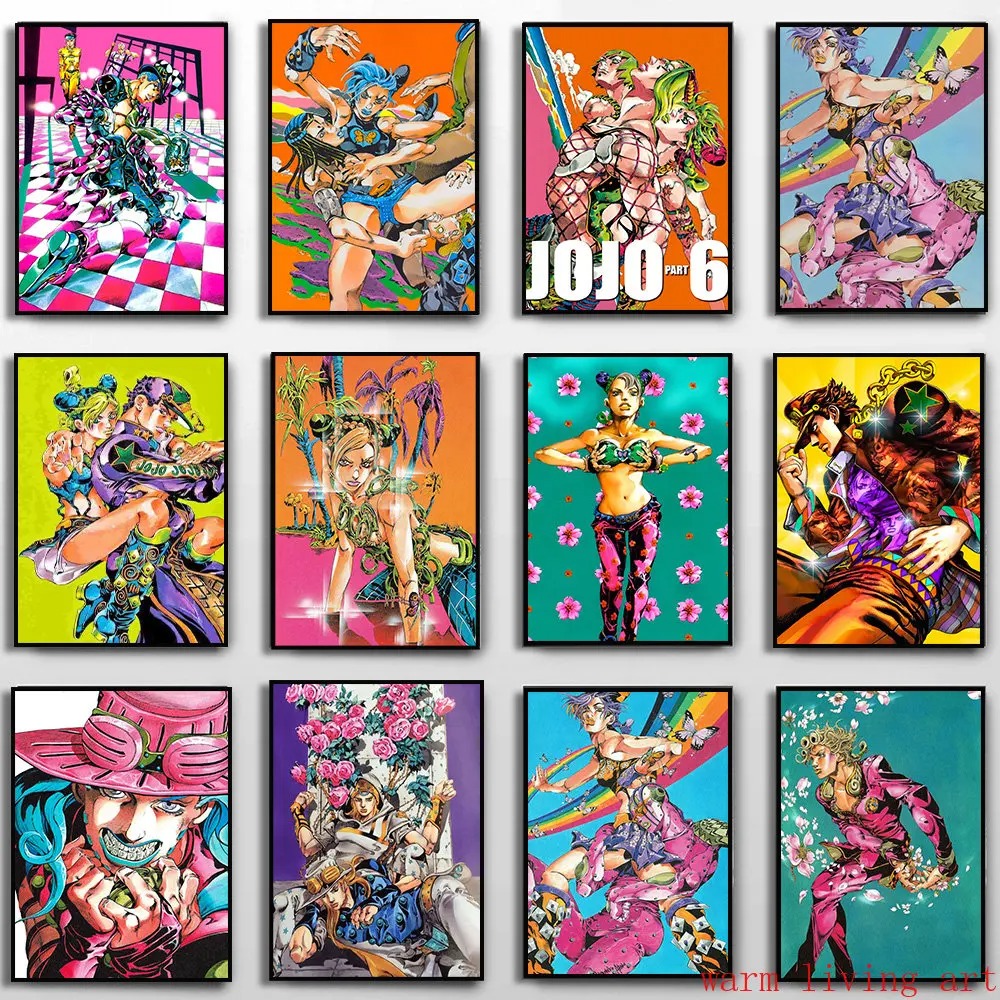 Jojo Anime Merchandise - Klassisches Anime-Poster JoJo's Bizarre Adventure JOJO