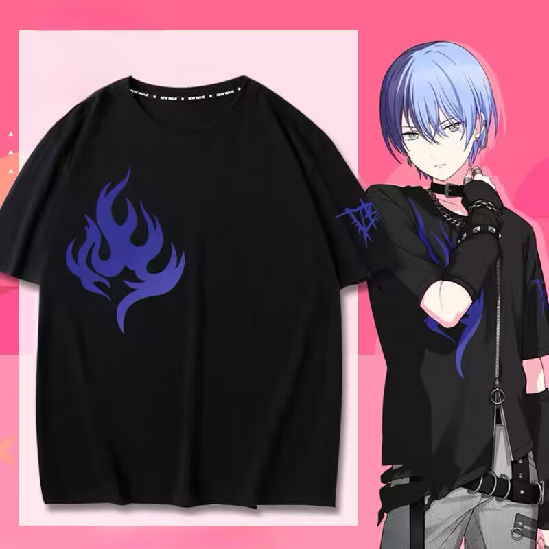 Anime Merchandise Shirt - „World Project“ Cos Anime lockeres Kurzarm-T-Shirt