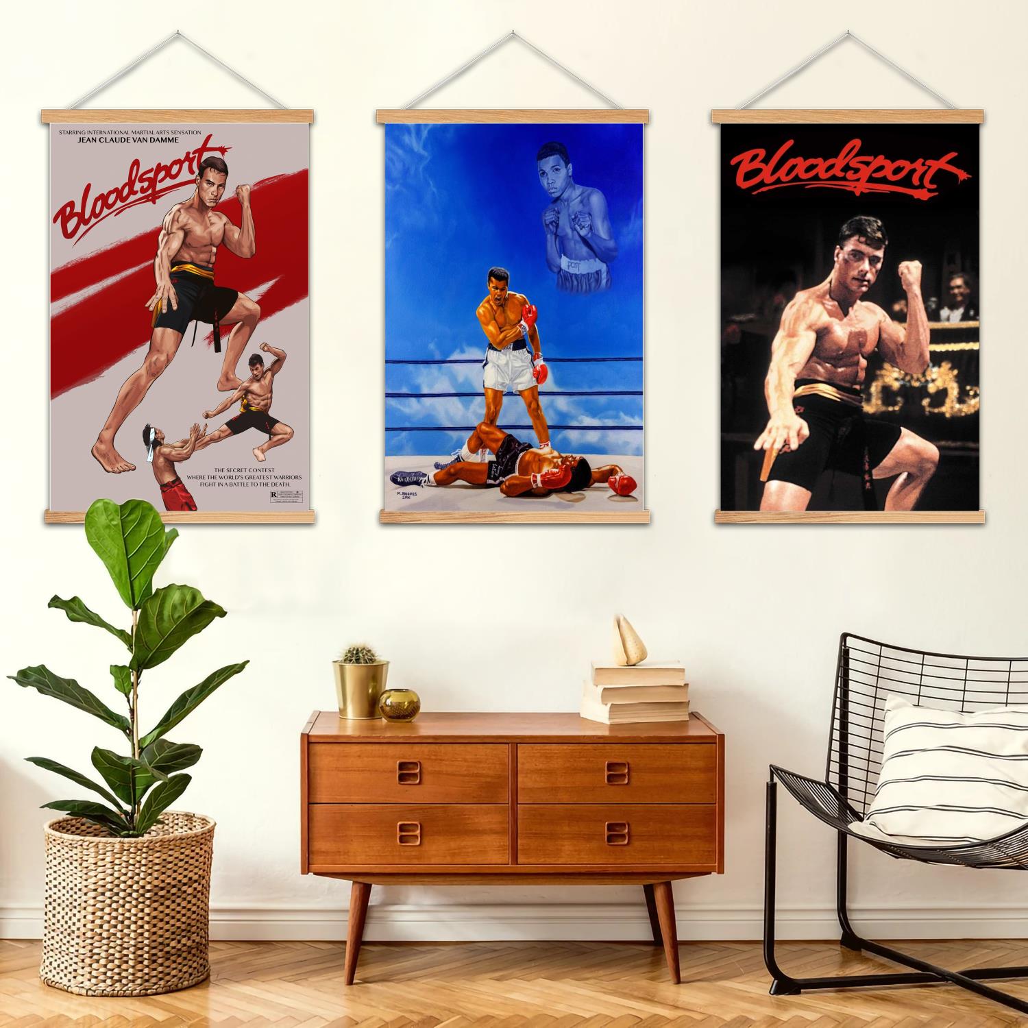 Art Print Framed - Bloodsport gerahmtes Wandgemälde, Leinwandkunst, Poster und