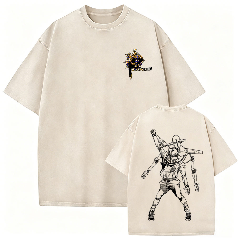 Gewaschenes Vintage Anime Jojo – Jojo Anime Merchandise Bewertung und Preis