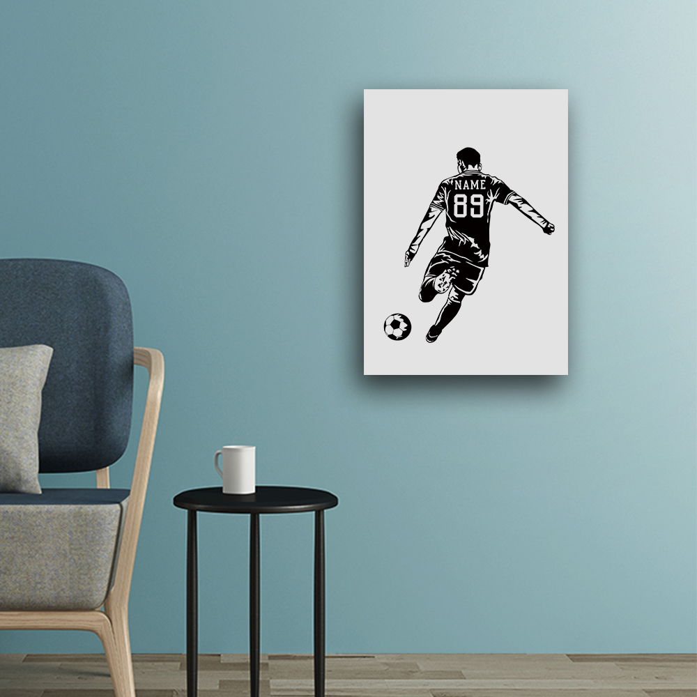 1PC Fußballspieler Anpassbare  – Art Print Framed Bewertung und Preis