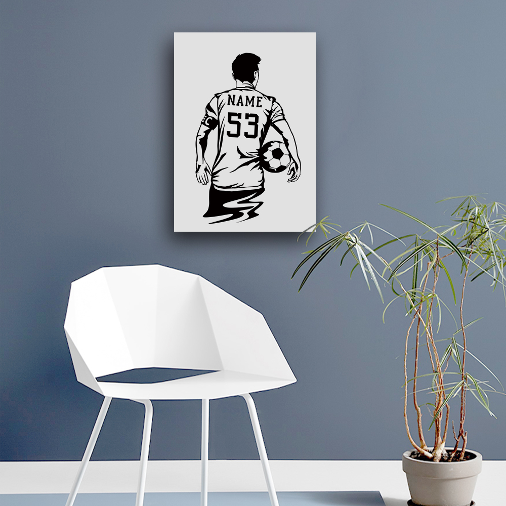 1PC Fußballspieler Anpassbare  – Art Print Framed Bewertung und Preis
